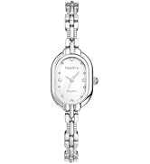 Avaner Women's Bracelet Wrist Watches: Ladies Gold Silver Vintage Retro Oval Face Rhinestones Ele...