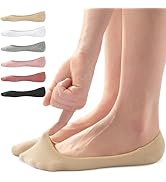 Sofier No Show Socks Womens, 6 Pairs Ultra Low Cut Non Slip Footies, Cotton Invisible Liner for F...
