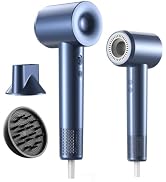 Hair Dryer with Diffuser, High-Speed Ionic Blow Dryer 150k RPM Fast Drying | Professional Quiet C...
