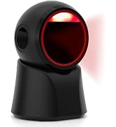 Rabitpos 1D 2D Barcode Scanner Desktop, USB Wired Handsfree 2d Code Scanner, Omnidirectional Bar ...