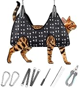 ATESON Pet Grooming Hammock Harness for Nail Trimming (XS 12lb), Sling Holder Hanger for Nail Cli...