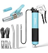 SHALL Grease Gun, 7000 PSI Heavy Duty Pistol Grip Grease Gun Kit w/Grease Gun Coupler, 18” Spring...