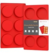 Redfly Silicone Egg Molds for Breakfast Sandwiches 2 Pcs, Non Stick 3 Inch Egg Bites Baking Pans,...