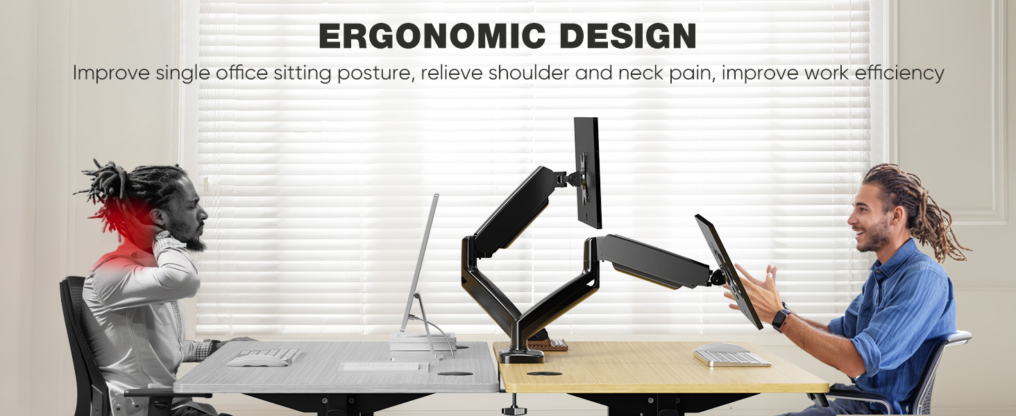 dual monitor arm