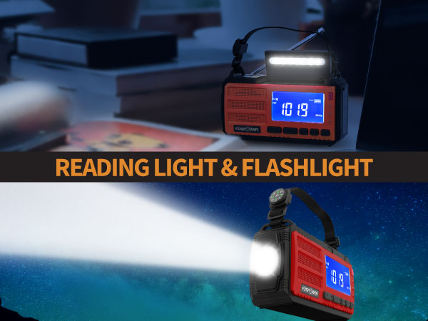 reading light and flashlight