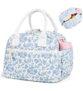 Desing Wish Lunch Bag for Women, Reusable Corduroy Insulated Lunch Box | Wear-Resistant, Large Ca...