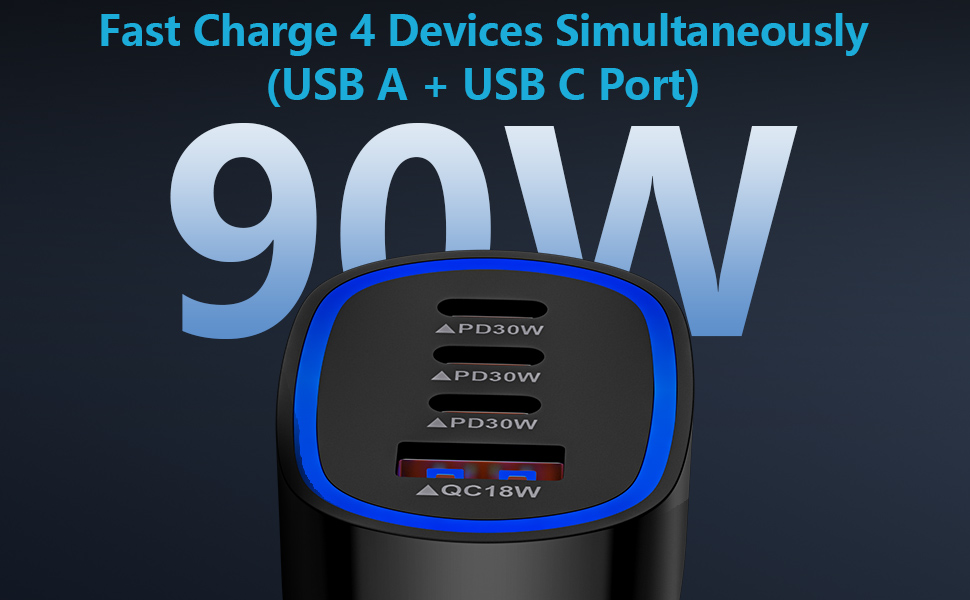 mutil ports car charger adapter FB85801