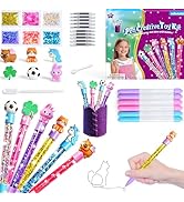 MOMUSE DIY Pen Making Kit, Fun Pen Creator Studio – Make 6 Sparkly Glitter Pens & Stitch Your Own...
