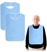 SUNRAYNEST Premium Unisex Adult Bibs, Easy Velcro Closure, Machine Washable, 18"x30", Suitable fo...