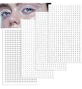 1836 PCS Face Gems Hair Gems,4 Sheets Bling Self-Adhesive Face Jewels Eye Jewels Rhinestones