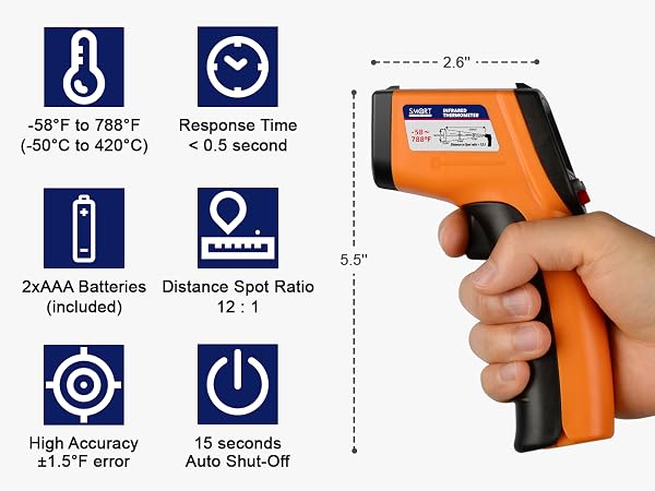Infrared Thermometer Gun
