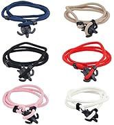 SUPERFINDINGS 6Pcs Cord Rope Wrap Bracelet 63.4CM Seaturtle Multilayer Handmade Bracelet Ocean An...