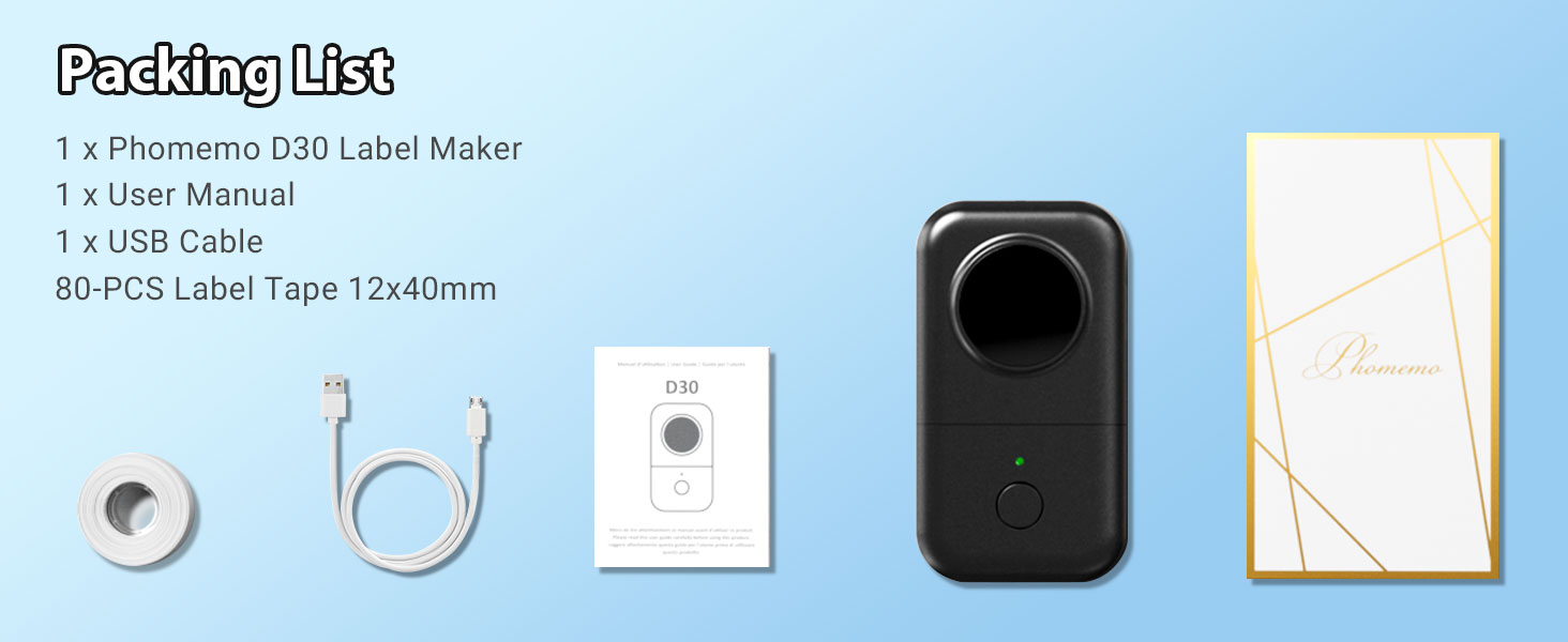 Phomemo D30 Mini Bluetooth Label Maker Machine