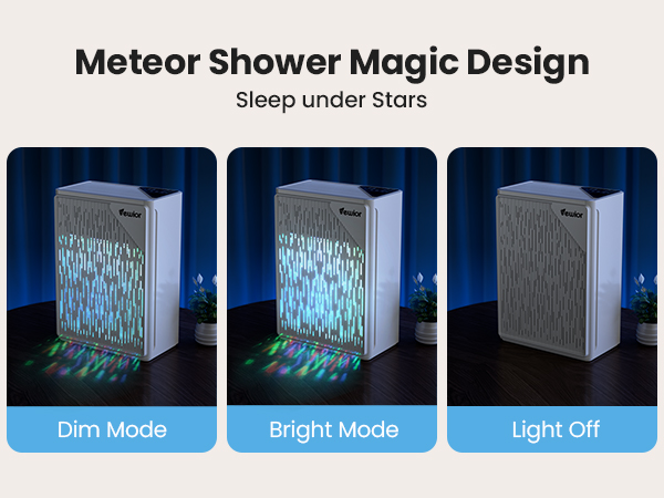 air purifier with meteor shower atmosphere lamp