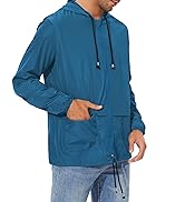 Zando Packable Mens Rain Jacket Lightweight Raincoat Waterproof with Hood Outdoor Windbreaker Jac...