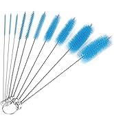 Bottle Cleaning Brushes, 8 Inch Nylon Tube Brush Set, Cleaner for Narrow Neck Bottles Cups with H...