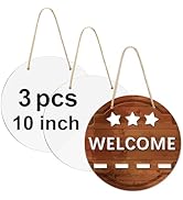 3 pcs metal sublimation door hanger blanks,10 inch circle Unfinished Blank Sign Door Hanger,subli...