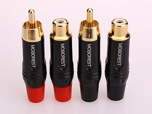 RCA to Speaker Wire Adapter, Male to Female Adapter Audio Phono Connector