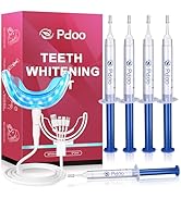 Professional Teeth Whitening Kit with 5 Teeth Whitening Gel, LED Accelerator Light & Rechargeable...