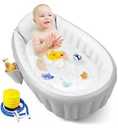 PandaEar Inflatable Baby Bathtub Toddler Tub for Shower, Collapsible Portable Bathtub for Kids, B...