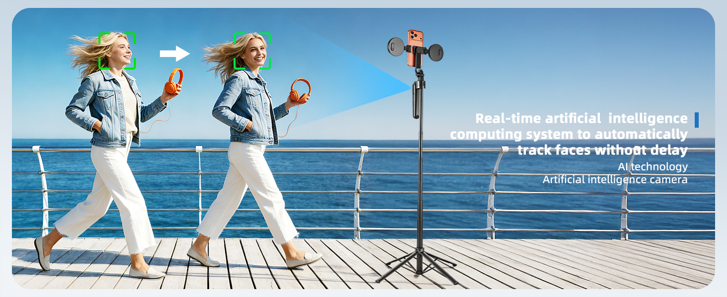 Auto Face Tracking Selfie Stick Tripod