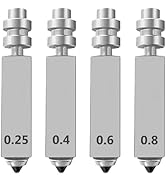 4PCS 0.25/0.4/0.6/0.8MM Integrated Hotend Hardened Steel Nozzles for Anycubic Kobra X, Quick-Swap...