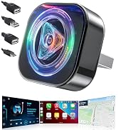 TICARVE Wireless CarPlay Adapter for Apple iPhone& Android Auto Connection for Convert Wired to W...