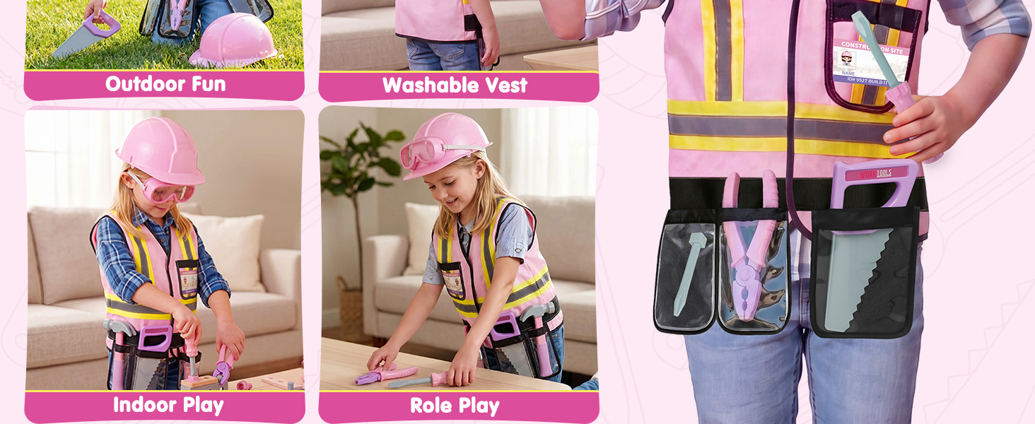 Realistic Construction Play Tools for Practice & Learning