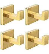 IBosins 4 Pack Towel Hooks Hand Towel Holder for Bathroom Wall Livingroom Bedroom Kitchen Closet ...