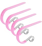 DINGEE Vinyl Coated Stocking Hooks,Non Slip Christmas Stocking Holder for Mantle Set of 4 Pack, M...