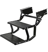 Homeon Wheels Electric RV Steps Aluminum Foldable 2-Step Platform 12V Travel Trailer Steps Portab...