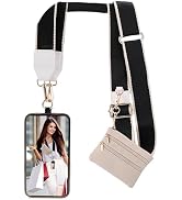 XANGNIER Clip and Go Strap for Phone with Wallet Crossbody, Phone Strap with Zippered Wallet, Adj...