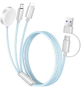 Temdan for Apple Watch Charger,3 in 2 USB C Cable for iPhone 16 Charger/Type C/Lightning Multi Ch...