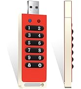INNÔPLUS Secure Flash Drive 256-bit, 64GB Encrypted USB Drive, USB 3.0 Hardware Encryption Flash ...