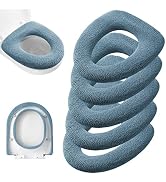 Legigo 5 Pack Thicker Bathroom Toilet Seat Cover Pads- Soft Warmer Toilet Seat Cushion Cover Stre...