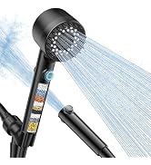FEELSO Filtered Shower Head with Handheld, High Pressure 4 Spray Showerhead with Filters & Upgrad...