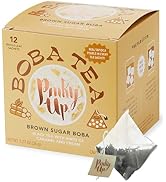Pinky Up Brown Sugar Boba Tea Sachets - Calorie Free Whole Leaf Black Tea Bubble Tea - Boba Gift ...