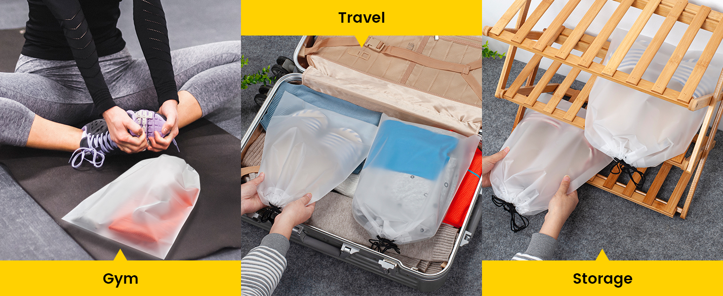clear drawstring bag