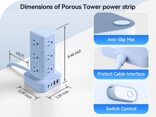 small power strip mini power strip black power strip
