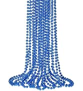SHAOQINLIN 12 Pcs 33 Inch Metallic Bead Necklaces, Mardi Gras Beads Necklace St. Patrick's Day Be...