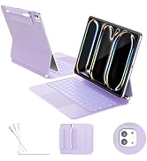 RAYMCRAFT for iPad Pro 13-inch Case with Keyboard (M5/M4, 2025/2024), 11-Colors Backlight with Pe...