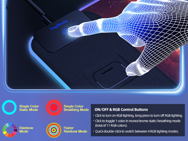 4 light modes & 11 rgb colors