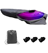 Pastlla 420D 13 ft Kayak Cover, Canoe, Boat, Paddle Board, Outdoor Waterproof, Dustproof, Grey