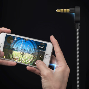 L shape plug jack mobile operation easy control 90 degree gold game gaming easy