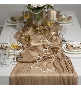 Leetaltree Luxury Rhinestone Scarf Table Runner 120 Inch 10FT - Silk Shine, Elegant Gift Set with...