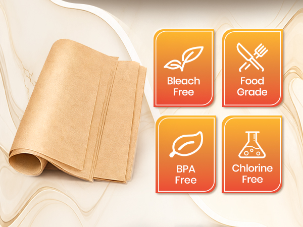 pre-cut parchment paper sheets;kitchen baking;organic parchment paper non toxic;