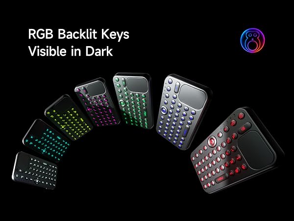 Mini keyboard with multi-color RGB backlight keys