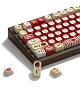 Womier MOA Red Keycaps Set 133 Keys, Dye Sub Side Print PBT Apples Key caps | Custom Keycaps for ...