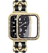 Mosonio Compatible for Apple Watch Band 38mm 40mm 41mm 42mm 44mm 45mm with Screen Protector Case ...