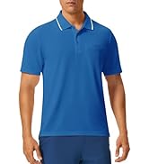 Rdruko Men's Polo Shirts with Pocket Short Sleeve Dry Fit Collared Golf Tennis T Shirts